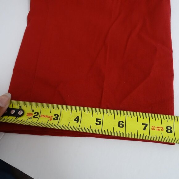 Banana Republic Red Stretch Straight Cropped Pants Women Size 14 Work Casual - Picture 10 of 10